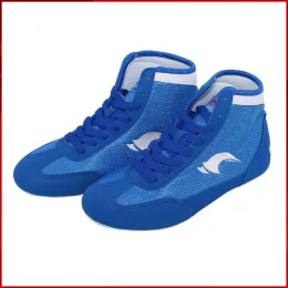 Shoes HONGGANG Small Size 2846 Kid Adult Freestyle Wrestling Shoes Fighting Sambo Boots Mid Cut Comfort Matching Training Boots