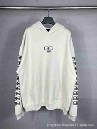 Designer 23SS Correct Edition B Home Paris BB Embroidered Weight 450 Personalised Casual Loose Men's and Women's Hooded Long sleeved Sweater KL6R