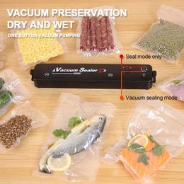 220V/110V Vacuum Sealer Packaging Machine with Free 10pcs Vacuum bags Household Black Food Vacuum Sealervacuum packaging sealer