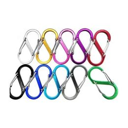 Carabiners 51X2M Large Keychain Mtifunctional Key Ring Outdoor Tools Cam S-Type Buckle 8 Characters Quickd Carabiner June21 Drop Deliv Otosl