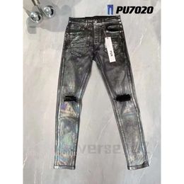 Purple Jeans Mens Designer Jeans Amirir Jeans Fashion Distressed Ripped Bikers Womens Denim Cargo For Men 819