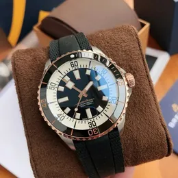 U1 Top AAA Bretiling Super Ocean Series Men Watch Automatic Mechanical Circular Green Ceramic Ring Rubber Band Stainless Steel Strap Sapphire Glass Wristwatch 8Y98