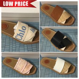 Luxury Sandals Famous Designer Womens Slippers Soft Shoes Embroidered Linen High Heel Sandale Sliders 2024 plus size