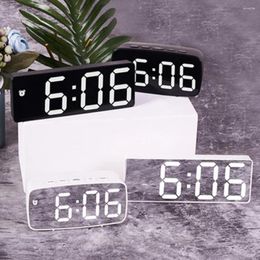 Table Clocks LED Mirror Alarm Clock Multi-function Electronic Easy-to-use Brightness Digital Display Furnishings