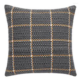 Pillow R2JC Nordic Throw For Case Embroidered Geometric Striped Plaid Chain C