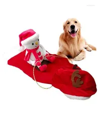 Dog Apparel L-2XL Christmas Santa Claus Costume For | Funny Snowman Riding Reindeer Hooded Outfits Xmas