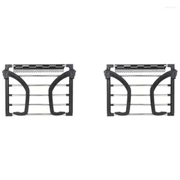 Hangers 2X Balcony Drying Shoe Rack Folding Window Diaper Laundry Clothes Dryer Indoor Towel Storage 40Cm