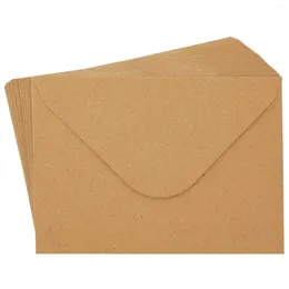 Gift Wrap 50/100PCS Kraft Paper Invitation Envelopes For Baby Shower Announcements Birthday Parties Party Card V-Flap Brown
