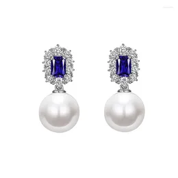 Cluster Rings S925 Silver Earrings 12mm Pearl Fashionable And Versatile High Grade Earring Jewellery