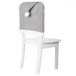 Chair Covers 2024 Christmas Back Cover Dining Slipcovers ForXmas Festive Home Dinner Table Chairs Decoration