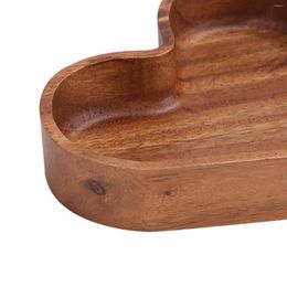 Tea Trays Wooden Serving Tray Versatile Farmhouse Decor For Bathroom Outdoors Breakfast Heart Shaped Plate Unique