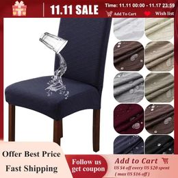 Chair Covers Water Repellent Jacquard Cover Dining Armless Elastic Furniture Protector Case For Office Restaurant Party