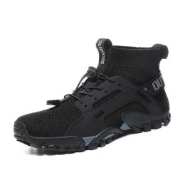 Shoes Outdoor Men's Hiking Shoes Breathable NonSlip Tactical Trekking High Top Sneakers Upstream Shoes Sports Fashion Casual