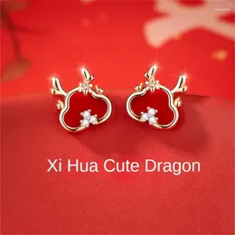 Stud Earrings Festive Comfortable To Wear Year Of The Dragon Jewellery Warm