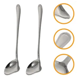 Spoons 2pcs Gravy Ladle Sauce Saucier Drizzle Spoon Pot Stainless Steel Soup With Spout For Home Kitchen