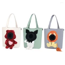 Cat Carriers Portable Pet Cartoon Tote Bag Big Capacity Sight-seeing Window