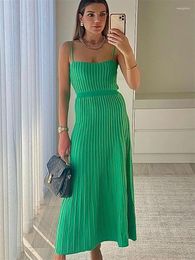 Casual Dresses Tossy Backless Ribbed Maxi Dress For Women Summer Holiday Party Stretch High Waist Bodycon Maternity Knit Sundress