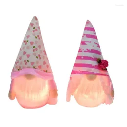 Party Decoration 2pcs Valentine's Day Gnome Plush Ornament Table Centerpiece Decorations Light Up Gifts For Her