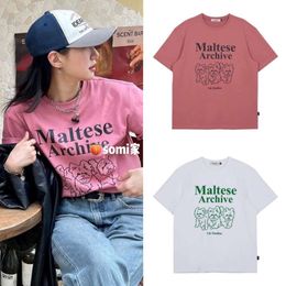 Korean STUDIOS Summer New Lazy Harajuku Dog Versatile Short Sleeve Women's T-shirt