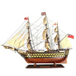 DIY Handmade Assembly Ship 21 Wooden Sailing Boat Model Kit For Children Boy Decoration Gift 240319