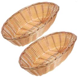 Plates Fruit Basket Picnic Woven Tiny Snack Plastic Bread Baskets For Serving Fruits Storage