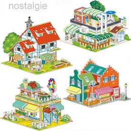Blocks 3D Paper Puzzle Assembly Model World Building Handmade DIY Puzzle Adult Kids Toy Style Gift Fighter Castle For Kids Fans Gifts 240401