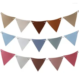 Party Decoration Triangle Banner Leather Bunting Camp Garland Birthday Decora Flag Backdrop