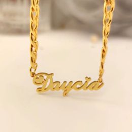 Necklaces Personalised Name Necklace Fashion Stainless Steel 5mm Cuban Chain Necklace Ladies Jewellery Lover Mother's Gift