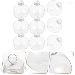 Vases 10 Pcs Christmas Spherical Bottle Milk Coffee Bottles Portable Juice Flask Balls Caps The Pet Candy Plastic Containers