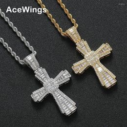 Pendant Necklaces Men And Women Cross Pendent Necklace Hip Hop Jeweley Brass Cubic Zircon CN449