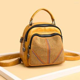 Shoulder Bags Ladies Multifunctional Leather Backpacks High Quality Luxury Designer Messenger Bag Large Capacity Casual Daypack