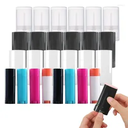 Storage Bottles 20/30/50Pcs 5ml 15ml Empty Lip Tubes Plastic Black Perfume Deodorant Containers Cosmetic Lipstick Refillable