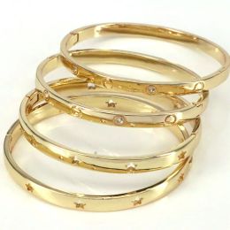 Bangles 5Pcs 2021 wholesale new hot golden star hollow out bangle mens and womens lovers couple wedding Jewellery bracelets
