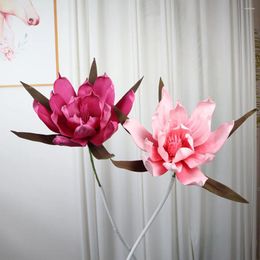 Decorative Flowers PE Magnolia Fake Flower Wedding Christmas Supplies Aesthetic Room Decor Easter Decoration High Quality Artificial