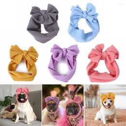 Dog Apparel Polyester Pet Headband High-quality Festival Dressing Bowknot Headwear Costume Accessory Supplies Headwrap