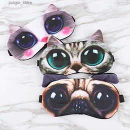 Sleep Masks 3D cartoon animal eye mask sunshade blinds sleep patch Y240401