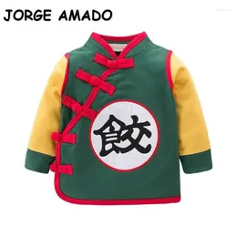 Jackets Baby Boy T-shirt Girls Coat Green Orange Chinese Style Long Sleeve Spring Autumn Clothes E18211