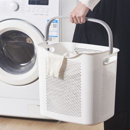 Large portable dirty clothes basket PP hollow home bathroom plastic dirty clothes storage basket