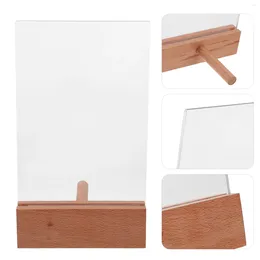 Decorative Plates Pocard Holder Acrylic Diploma Display Rack Stand Table Picture Holders Tables Wood Certificate Kickstand