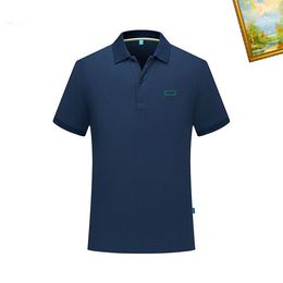 Polo shirt Mens Luxury Short Sleeve Casual T shirt High Street Fashion High Quality Pure Cotton Solid Color Classic Breathable Sports Shirt#A17