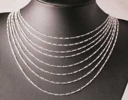 2mm Figaro Chains 925 Sterling Silver Jewellery for DIY Necklace Chain with Lobster Clasps Size 16 18 20 22 24 26 28 30 Inch6192457