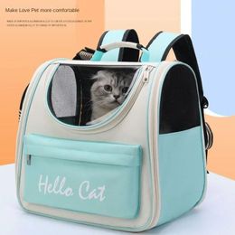 Cat Carriers Big Bag Fashionable Breathable Backpack Versatile Pet Foldable Portable For Going Out