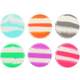 Dinnerware 6 Pcs Seltzer Water Can Lid Protector Silicone Caps Cola Cover Soda Bottle For Drink Beverage