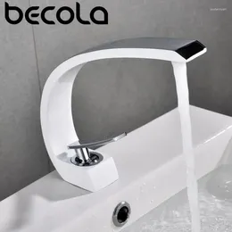 Bathroom Sink Faucets BECOLA Basin Mixer Brass Chrome Faucet Brush Nickel Tap Vanity Cold Water