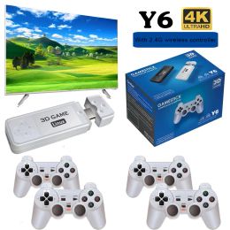 Consoles BOYHOM Y6 Retro Game Console 4K 60fps HDMI Output Low Latency GD10 TV Game Stick Dual Handle Portable Home Game Console for GBA