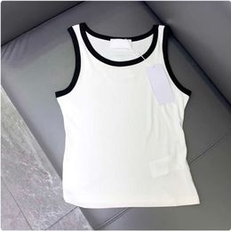New Arrivals Hot Tank Top T Shirts Women Knits Tank Top Slim Fit Tops Summer Designer Embroidery Vest Sleeveless Breathable Knitted Shirt FZ2404018