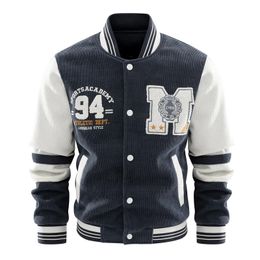 coat corduroy Cottonpadded clothes knitted fashion baseball uniform style high quality Jacket 240320