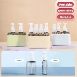 Storage Bottles 3/4-In-1 Travel Bottle Set Combination Shampoo Shower Gel Lotion Spray Split Refill Empty Portable Cosmetics Kit