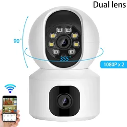 Dual Lens WIFI PTZ Camera Screen Baby Monitor AI Human Auto Tracking Indoor Home Security