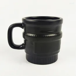 Mugs Ceramic Coffee Mug Matte Black Glaze Cup Lens Shape Special Creative Camera SLR Pography Enthusiasts